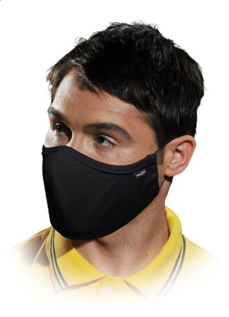 Higiénikus pamut maszk, 3 rétegű SAFER BLACK 10 db