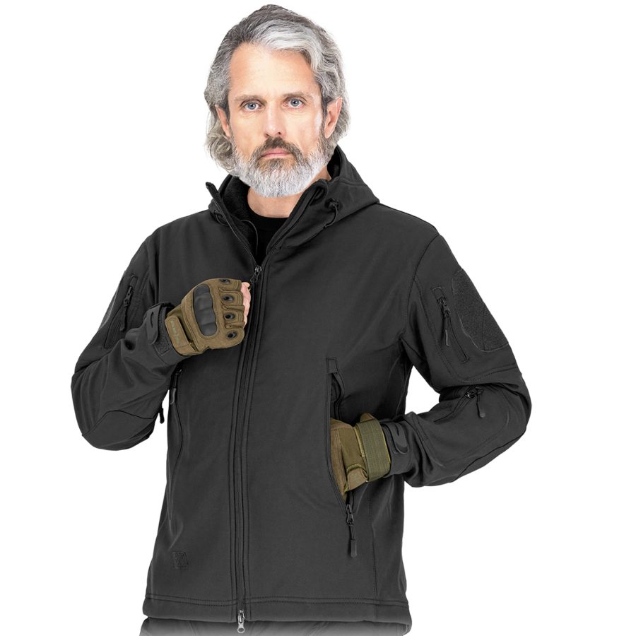 Taktikai softshell kabát Tactical Guard MOSS BLACK