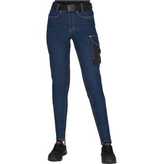 Derékig érő női munkafarmer JEANS LADY BLUE